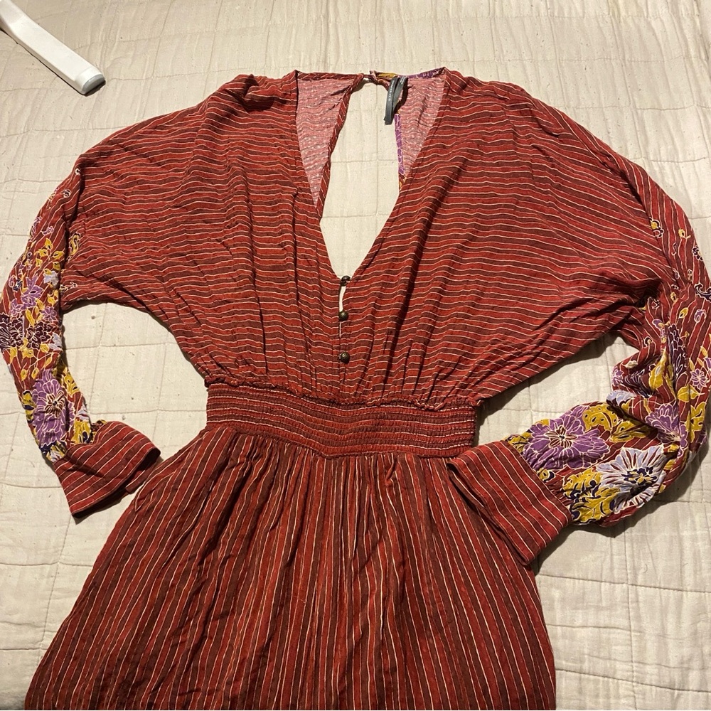 ANTHROPOLOGIE BREEZY striped open back jumpsuit womens XS - Picture 3 of 8